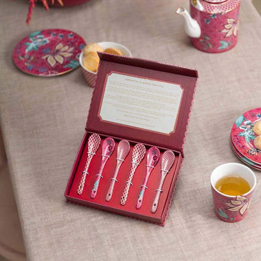 Pip Studio Oriental Flower Festival Set of 6 Teaspoons - Pink
